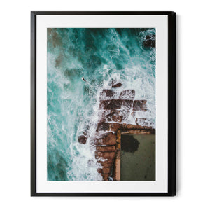 The Lone Surfer | Premium Framed Print