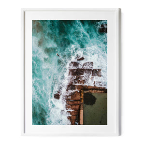 The Lone Surfer | Premium Framed Print