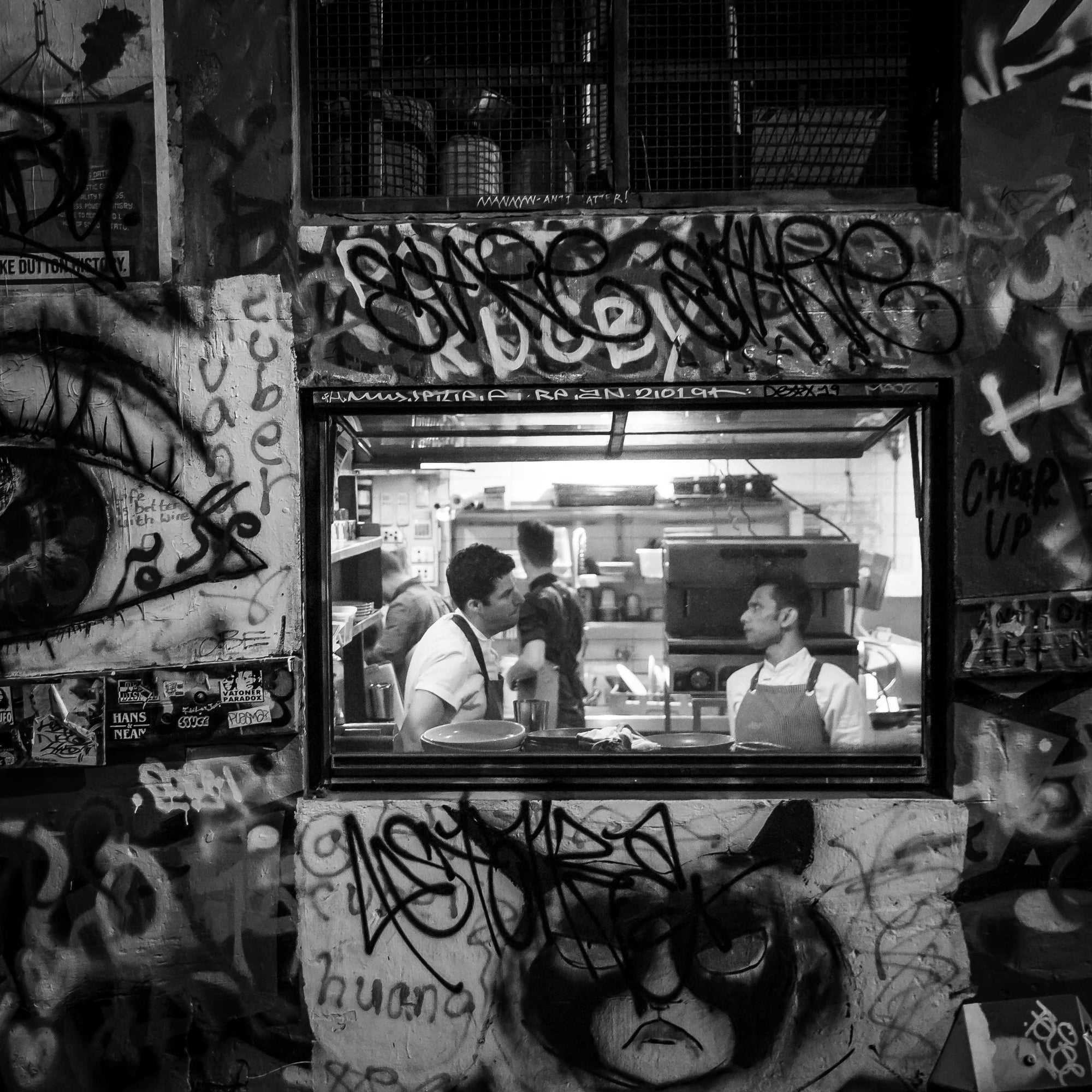 Set of 8 | Hosier Lane | Flinders St Station | Movida | Pelleginis | Black & White | Melbourne | Photo Art Prints