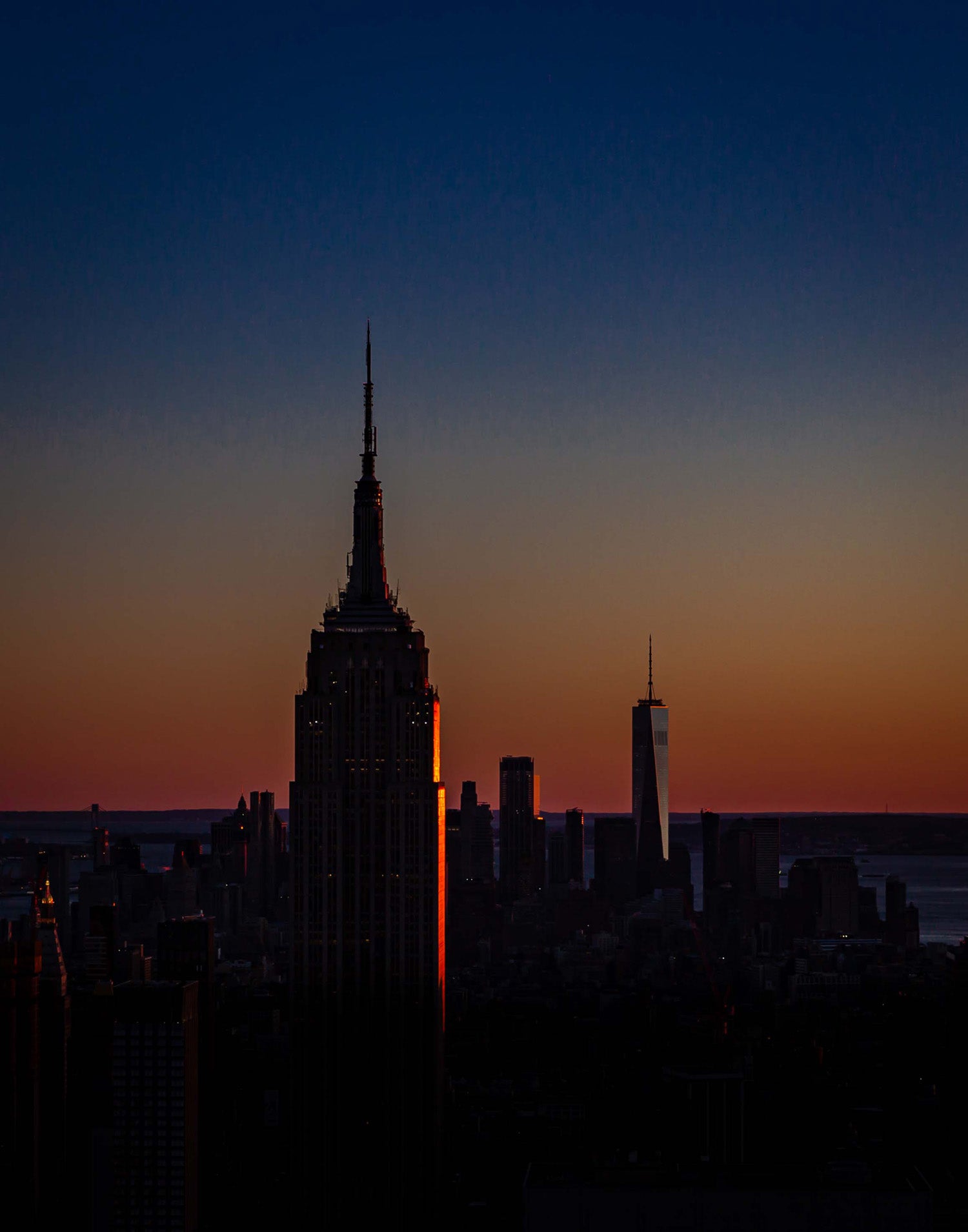 Vertical Photo of Empire State Building at Night New York 