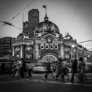 Set of 8 | Hosier Lane | Flinders St Station | Movida | Pelleginis | Black & White | Melbourne | Photo Art Prints