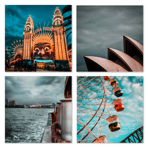 Black & White | Opera House | Luna Park | Harbour Bridge | Manly Ferry | The Rocks | Set of 8 | Sydney | Photo Art Prints