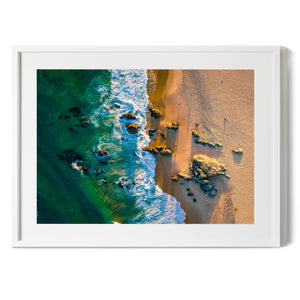 Redhead Beach Top Down | Premium Framed Print