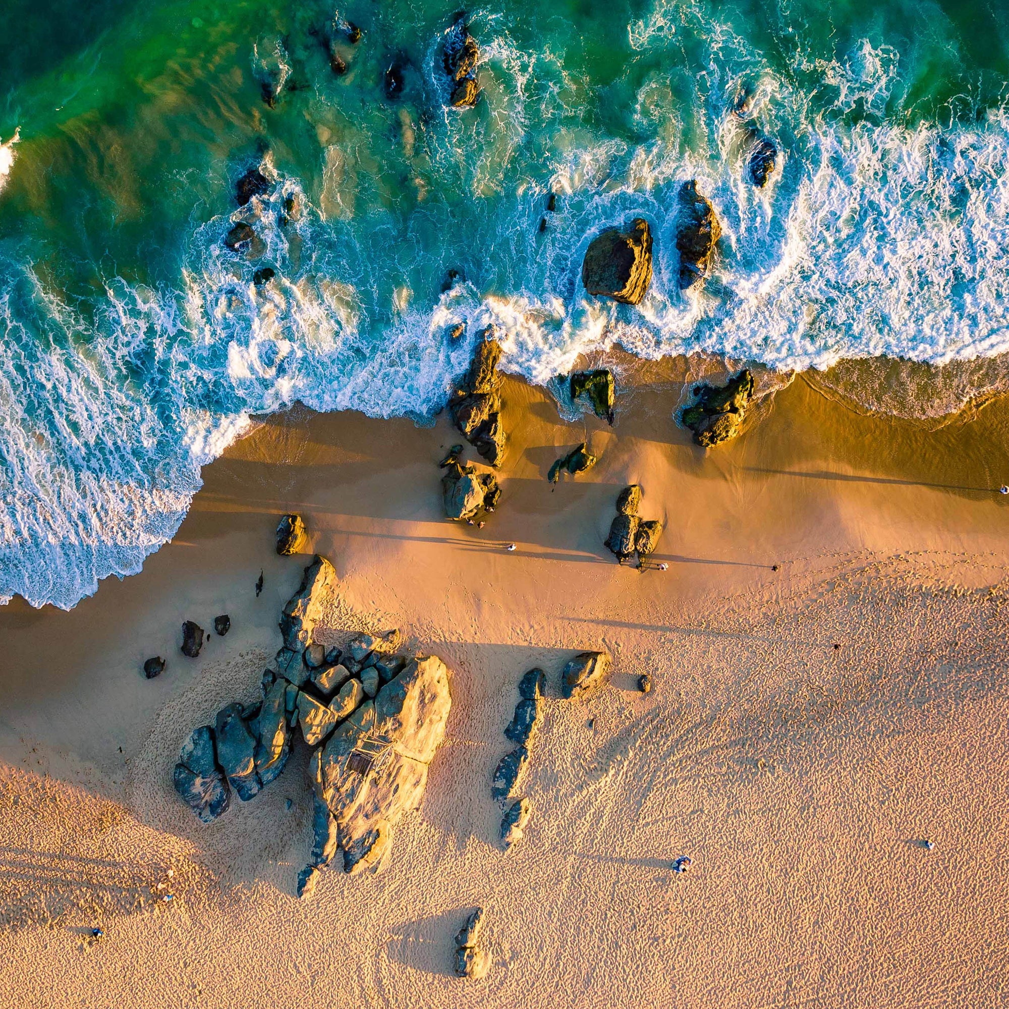 Redhead Beach Top Down | Premium Framed Print