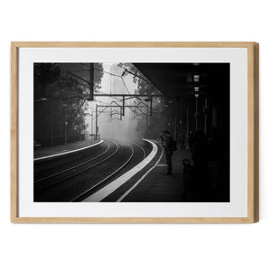 Winter Commute | Premium Framed Print